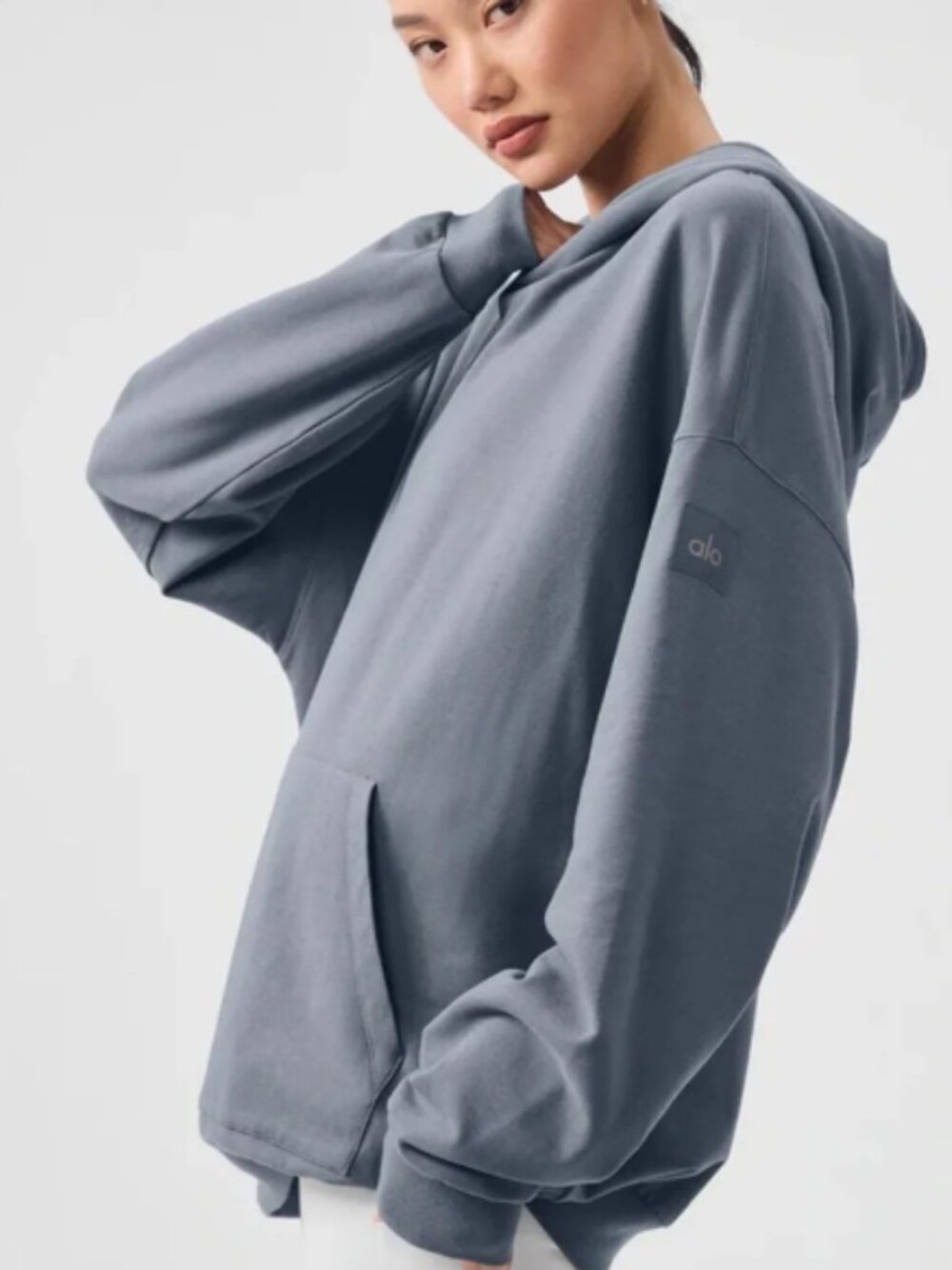 ALO | Double Take Hoodie in Steel Grey, Size: Small